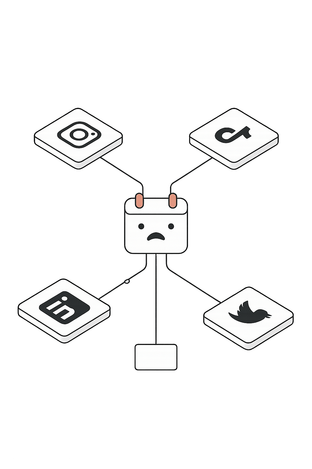 Social media dashboard illustration